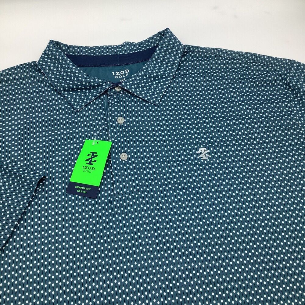 IZOD Golf Mens Swingflex Elite‎ Short Sleeve Golf Polo Size 4XB NWT